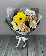 Букет цветов из:  Розы, Герберы и Хризантемы в Баговской