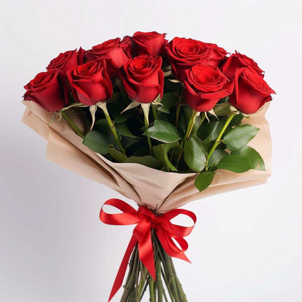 Букет 11 Красных роз Эдлесс Лав в Баговской